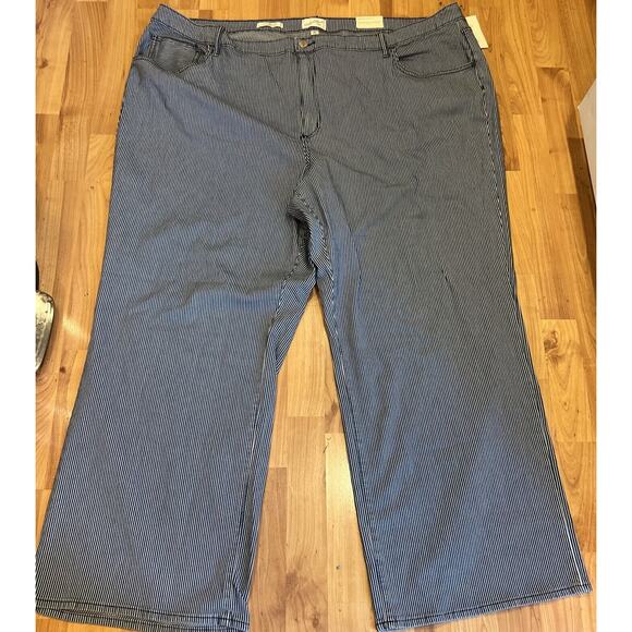 Universal Thread High Rise Wide Leg Jeans Blue Striped Women’s 30 NWT - Picture 4 of 9